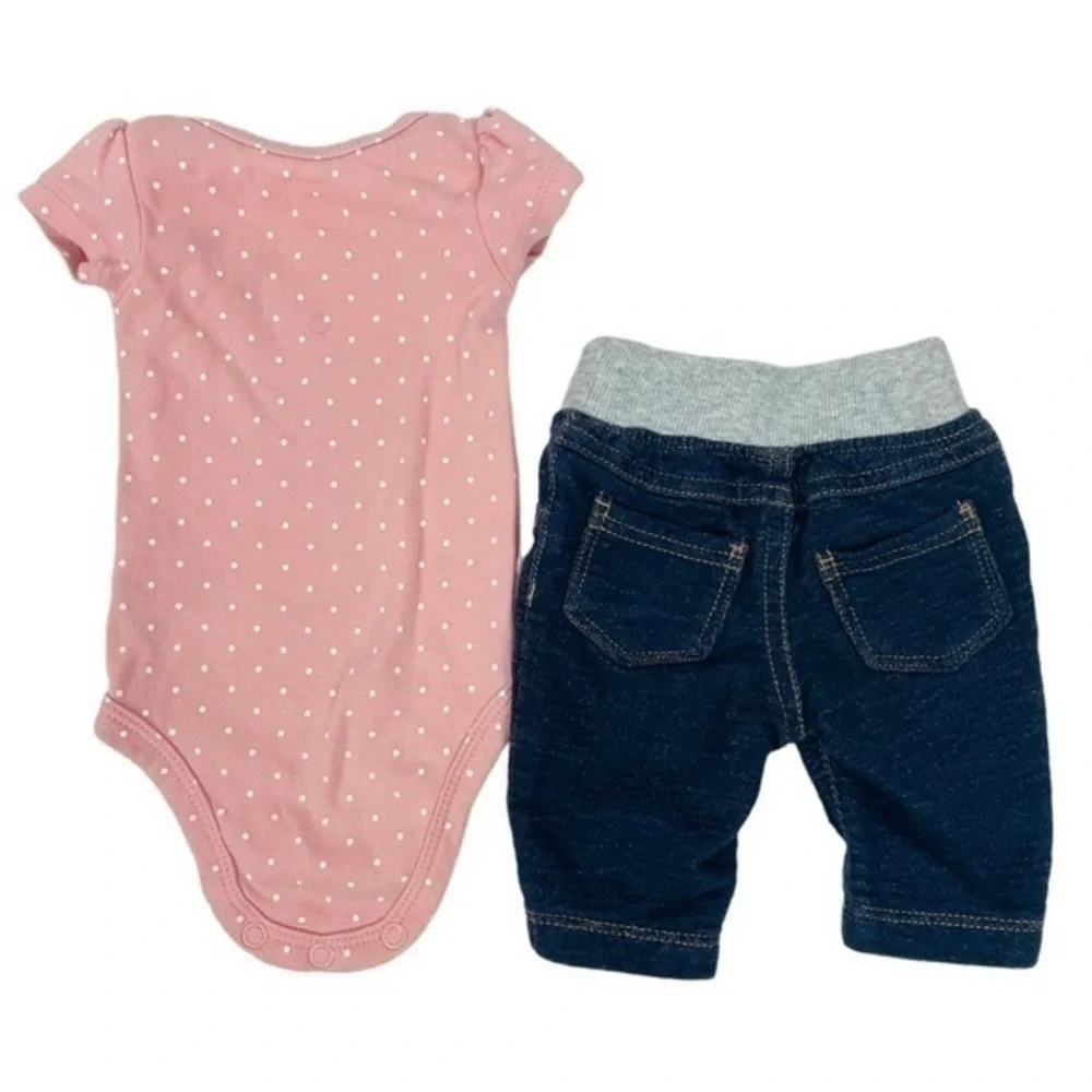 Carters 6 Piece Bundle | Baby - NB Newborn | Pull On Pants, Top, Bodysuit